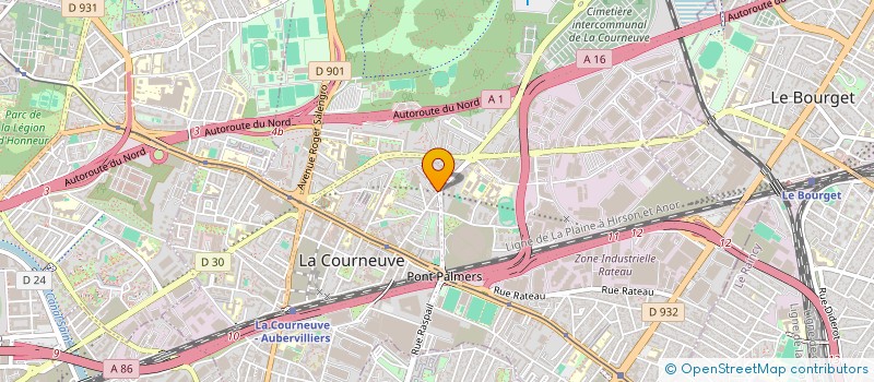 localisation de l'entreprise S.V.J ALIMENTATION à LA COURNEUVE