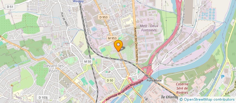 localisation de l'entreprise S V M AUTOMOBILES à METZ
