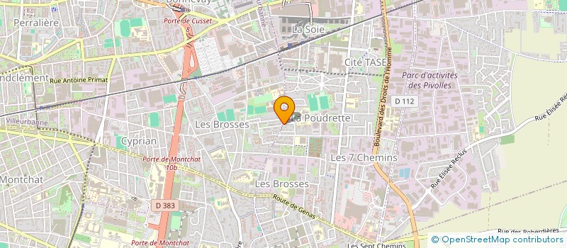 localisation de l'entreprise S.V.P.H.  VAULX-EN-VELIN