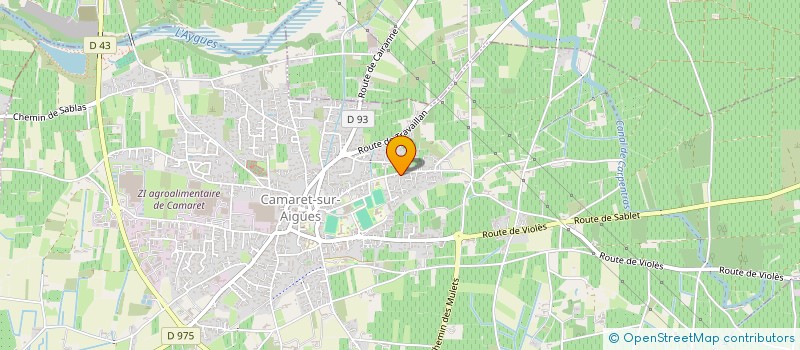 localisation de l'entreprise S.V.T.J.  CAMARET-SUR-AIGUES