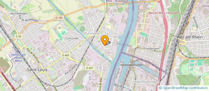 localisation de l'entreprise S'WISTEBLE  HUNINGUE