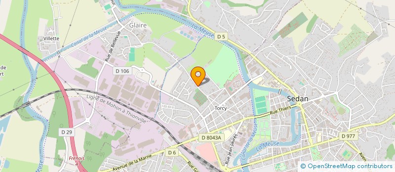 localisation de l'entreprise S.X.  SEDAN