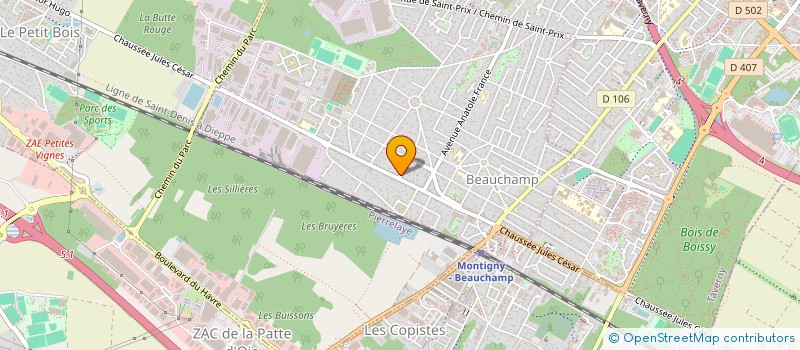 localisation de l'entreprise S-XIMMO  BEAUCHAMP