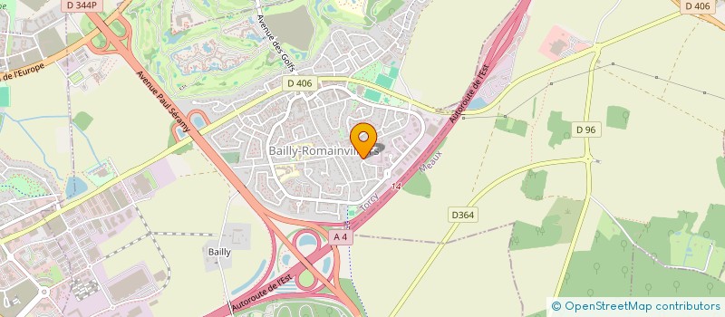 localisation de l'entreprise S.Y.A.M.E.  BAILLY-ROMAINVILLIERS