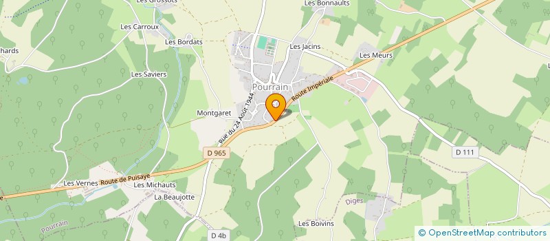 localisation de l'entreprise S. Y. B  POURRAIN