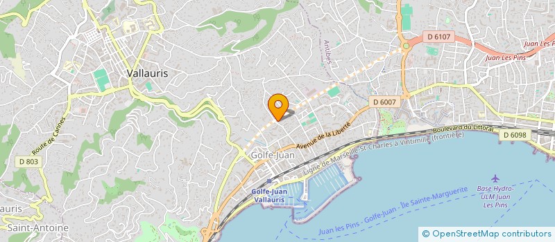 localisation de l'entreprise S & Y ELEC à VALLAURIS