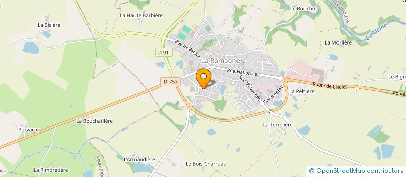 localisation de l'entreprise S.Y.G  LA ROMAGNE