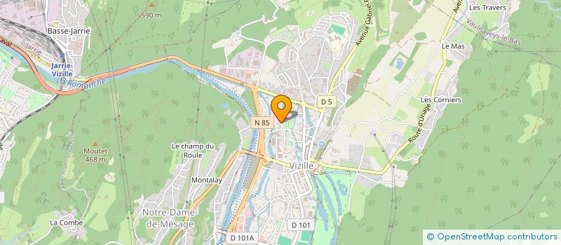 localisation de l'entreprise S.Y.L.  VIZILLE