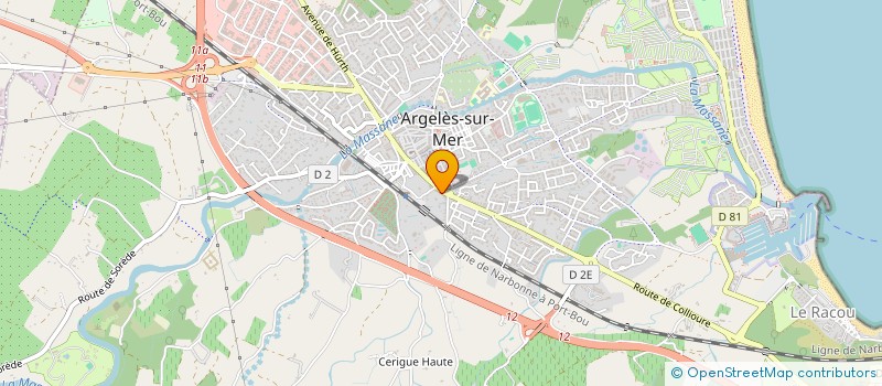 localisation de l'entreprise S.Y.L.C.  ARGELES-SUR-MER