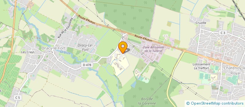 localisation de l'entreprise S & Z à DRACY-LE-FORT
