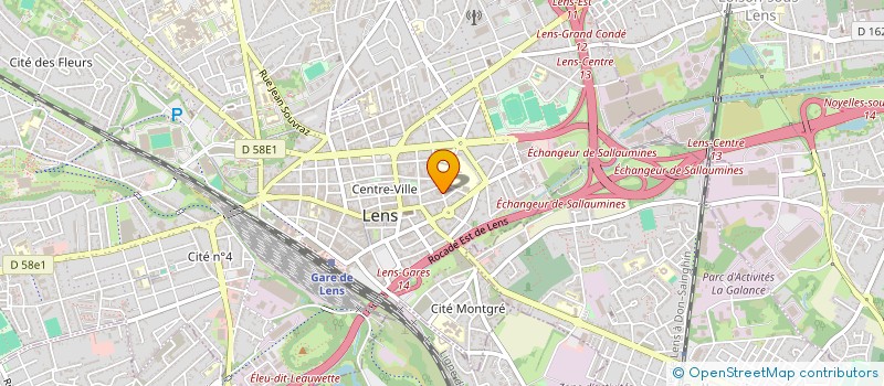 localisation de l'entreprise S.Z.Z.M.  LENS