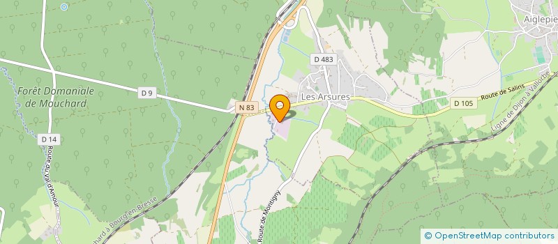 localisation de l'entreprise S0C CHARP INDUS FRANCHE COMTE à ARBOIS