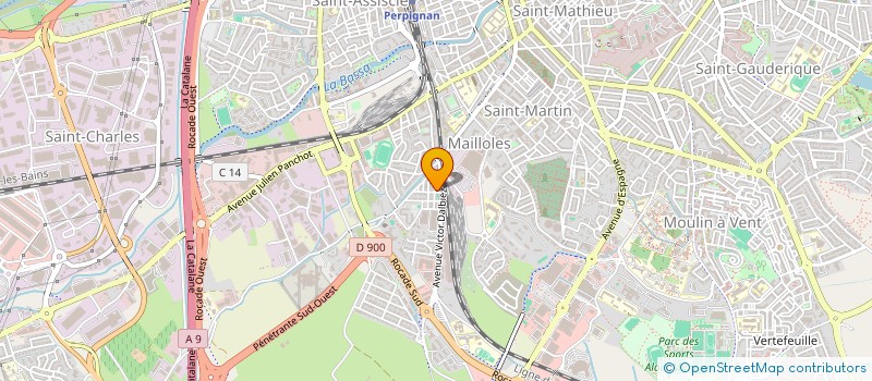 localisation de l'entreprise S0CIETE DE BOULES DE MAILLOLES PETANQUE  PERPIGNAN