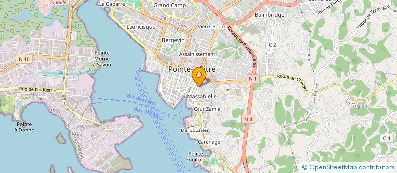 localisation de l'entreprise S0S ENVIRONNEMENT GUADELOUPE à POINTE-A-PITRE