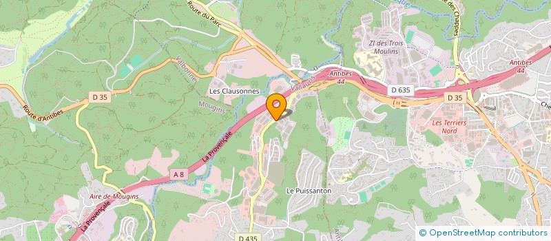 localisation de l'entreprise S2A ANTIBES à VALLAURIS