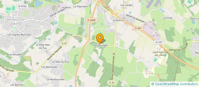 localisation de l'entreprise S2BI COIFF à VERNEUIL-SUR-VIENNE