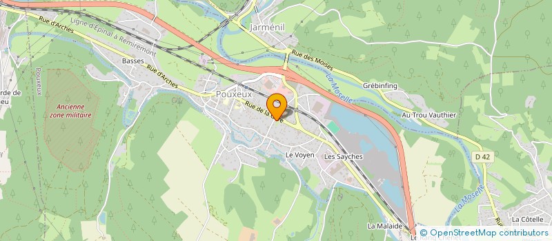 localisation de l'entreprise S2CL  POUXEUX