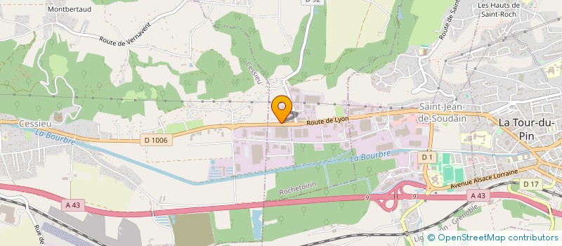 localisation de l'entreprise S2CP  ROCHETOIRIN