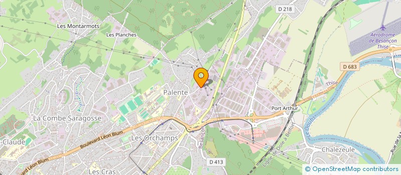 localisation de l'entreprise S2G  BESANCON