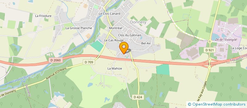 localisation de l'entreprise S2G FERMETURES à DONNERY