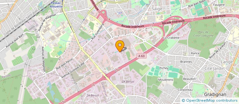 localisation de l'entreprise S2G IMMOBILIER  PESSAC