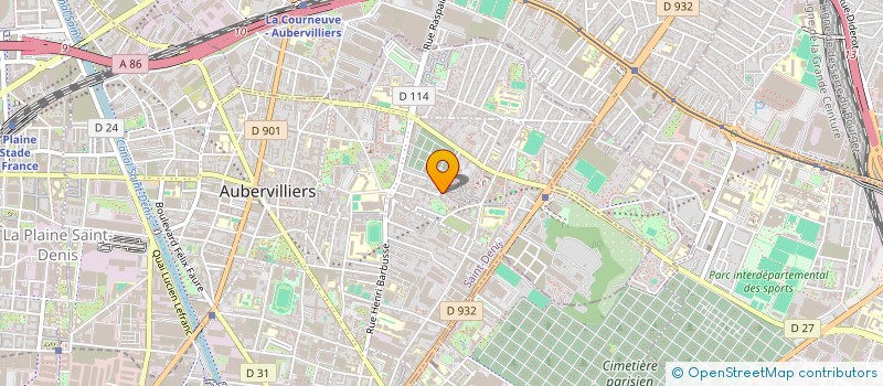 localisation de l'entreprise S2H TAXI  AUBERVILLIERS