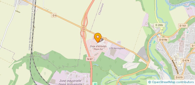 localisation de l'entreprise S2KM à CHAUMONT