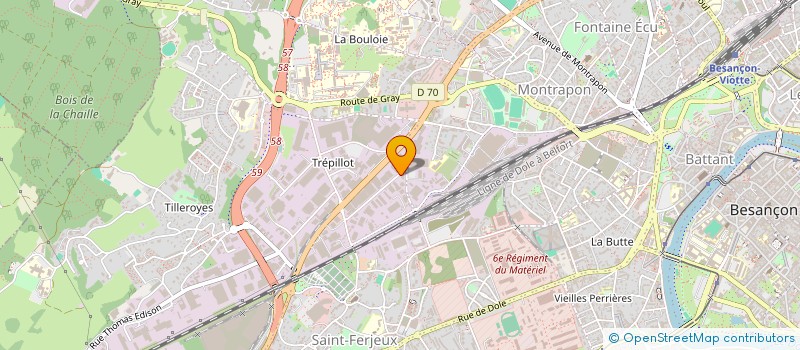 localisation de l'entreprise S2L - DEVIS ET TRAVAUX COURTAGE à BESANCON
