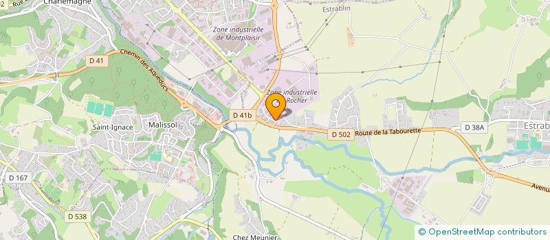 localisation de l'entreprise S2P  ESTRABLIN