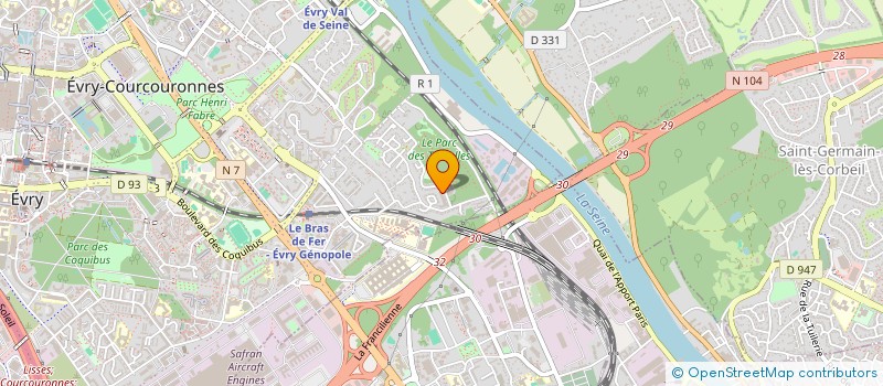 localisation de l'entreprise S2S BTP à EVRY-COURCOURONNES