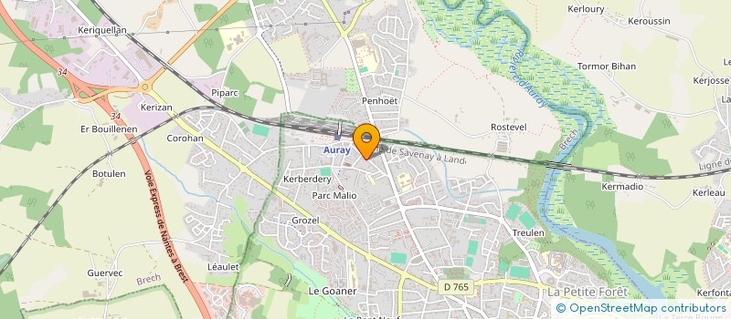 localisation de l'entreprise S3M à AURAY