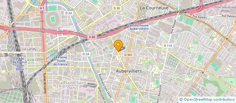 localisation de l'entreprise SA à AUBERVILLIERS