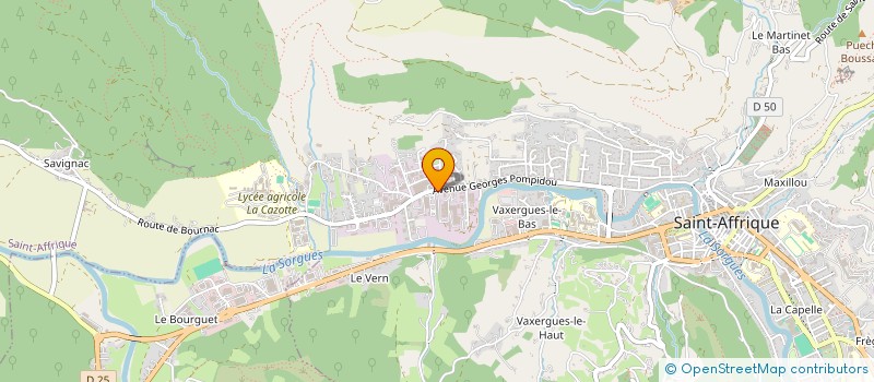 localisation de l'entreprise SA  SAINT-AFFRIQUE