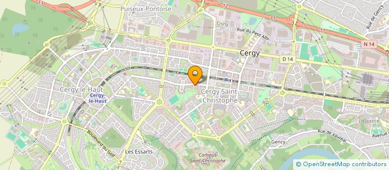 localisation de l'entreprise SA  CERGY