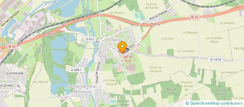 localisation de l'entreprise SA ABE à CHERISY