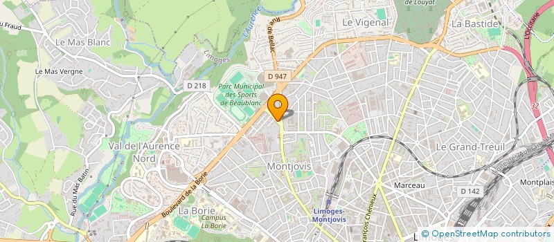 localisation de l'entreprise SA ABSYS à LIMOGES