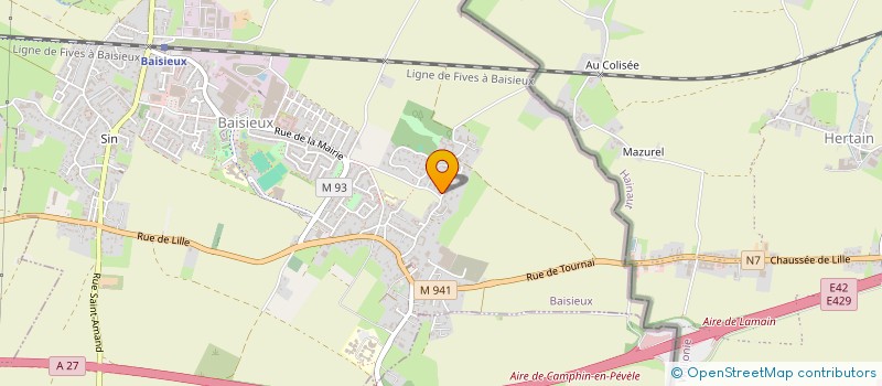 localisation de l'entreprise SA AGENCE COMMERCIALE ALAIN DELRUE  BAISIEUX