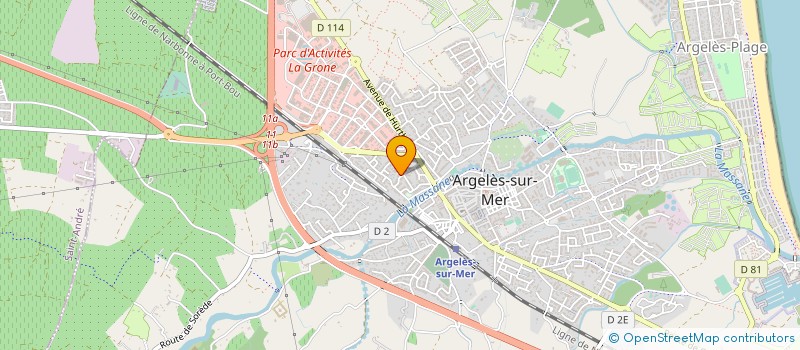 localisation de l'entreprise SA ALMAT à ARGELES-SUR-MER