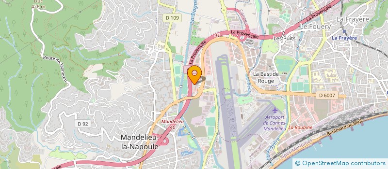 localisation de l'entreprise SA ANGELINI à MANDELIEU-LA-NAPOULE