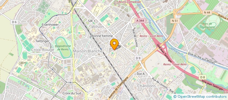 localisation de l'entreprise SA ATELIERS ELC à REIMS