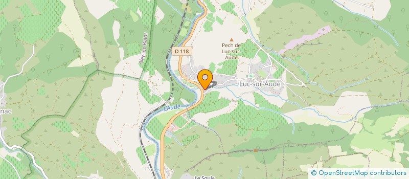 localisation de l'entreprise SA AUDOISE FINANCIERE COMMERCIALE  LUC-SUR-AUDE