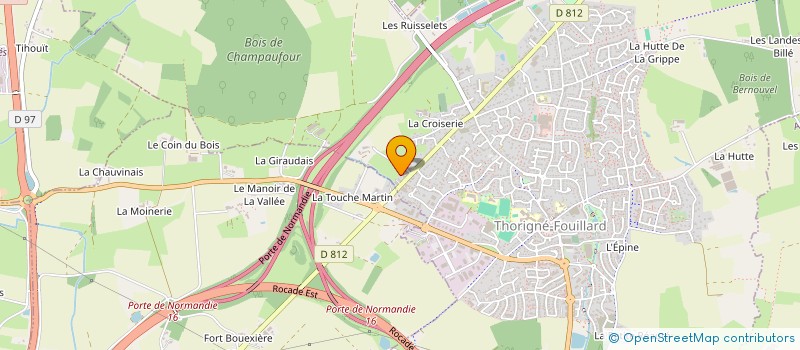 localisation de l'entreprise SA AUFFRET  THORIGNE-FOUILLARD