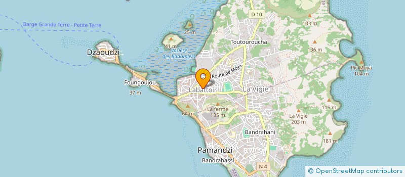 localisation de l'entreprise SA'BA à DZAOUDZI