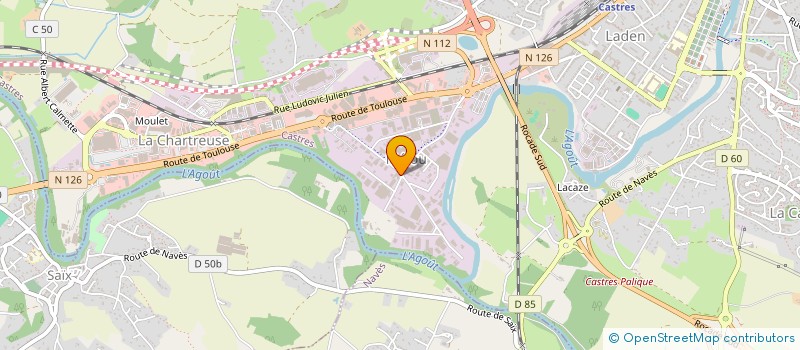 localisation de l'entreprise SA BARASCUD ABRASIFS CHIMIE  CASTRES