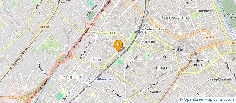 localisation de l'entreprise SA BATBORD à ROUBAIX