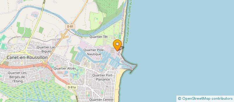 localisation de l'entreprise SA BATEAU ROUSSILLON à CANET-EN-ROUSSILLON