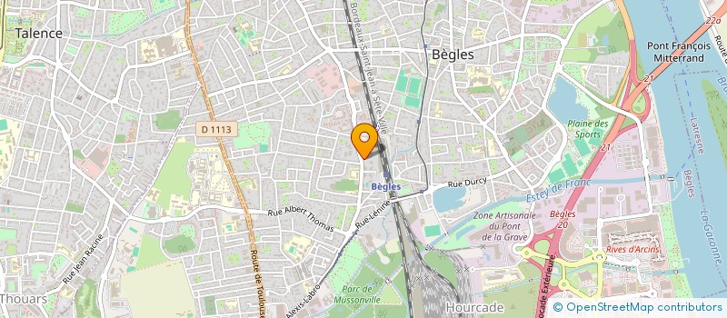 localisation de l'entreprise SA BATIMENT  BEGLES