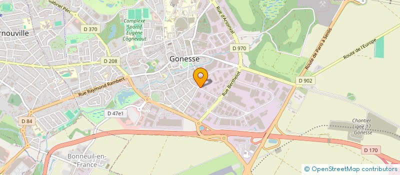 localisation de l'entreprise SA BAYARD DIFFUSION à GONESSE