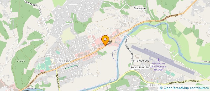 localisation de l'entreprise SA BEAUGIER FRERES à TRELISSAC