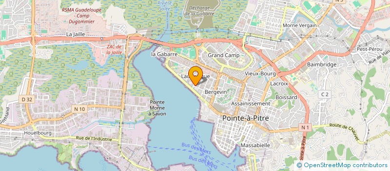 localisation de l'entreprise SA BEL ANTILLES  POINTE-A-PITRE